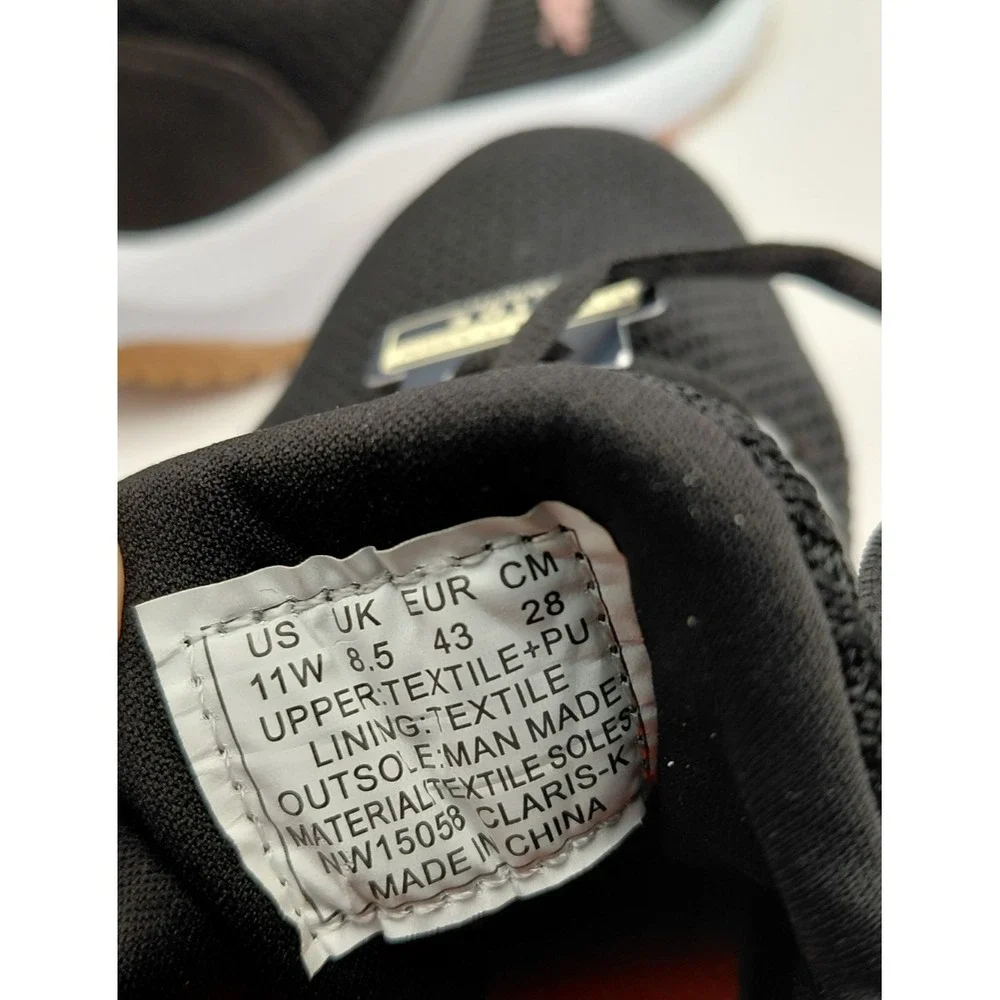 U.S. Polo Assn. Athetic Sneakers Black Wide-Width 11